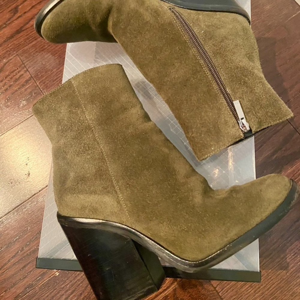 Marc Fisher Green Suede Ankle Boot